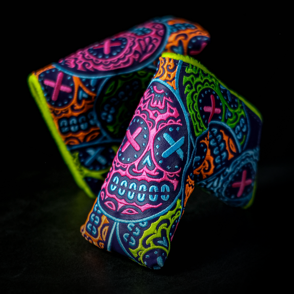 Neon Stacked Sugar Skull Blade Cover