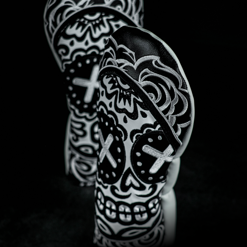 B/W Big Sugar Skull Driver Cover