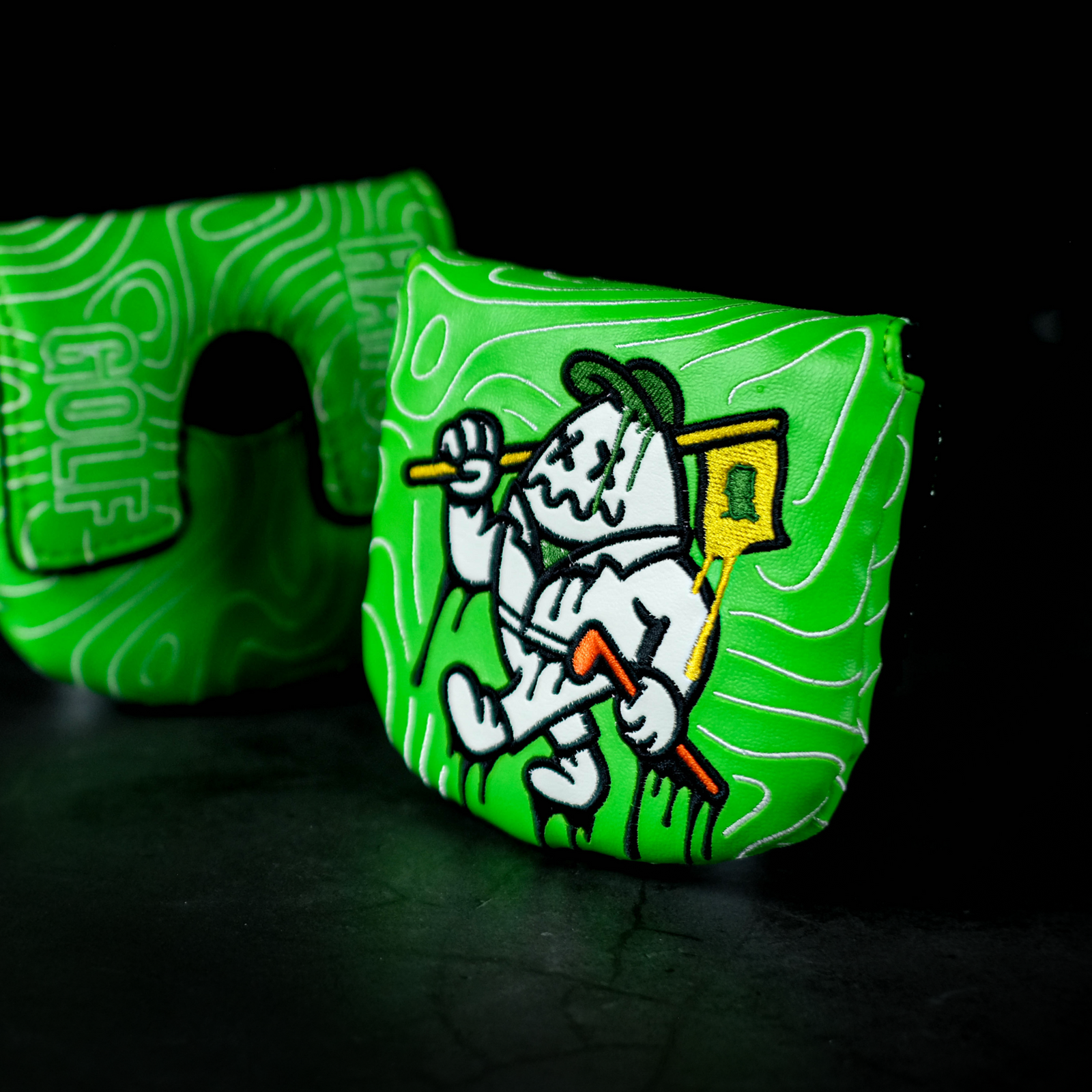 Couvre-tête de club de golf Mallet Putter Cat Pattern Accessoires Couvre-tête de club de golf Mallet Putter Cat Pattern Accessoires