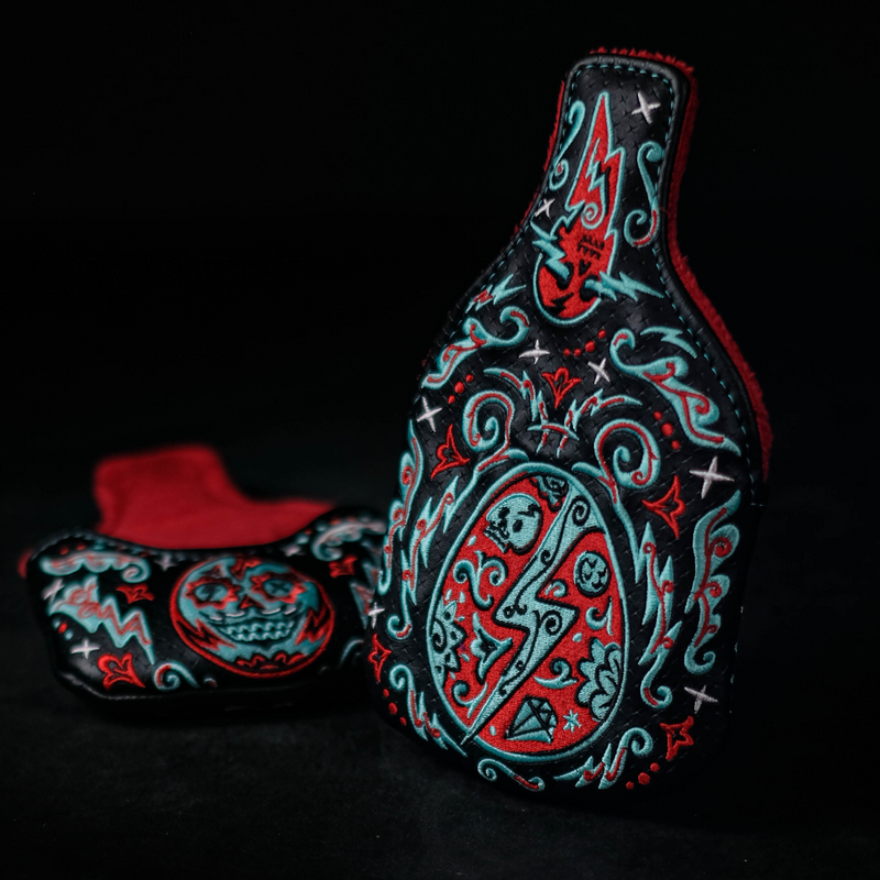 Electric Sugar Skull Mallet Cover