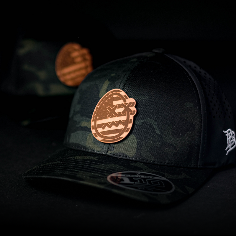 Branded Bills Camo/Leather Patch Alter Ego Hat