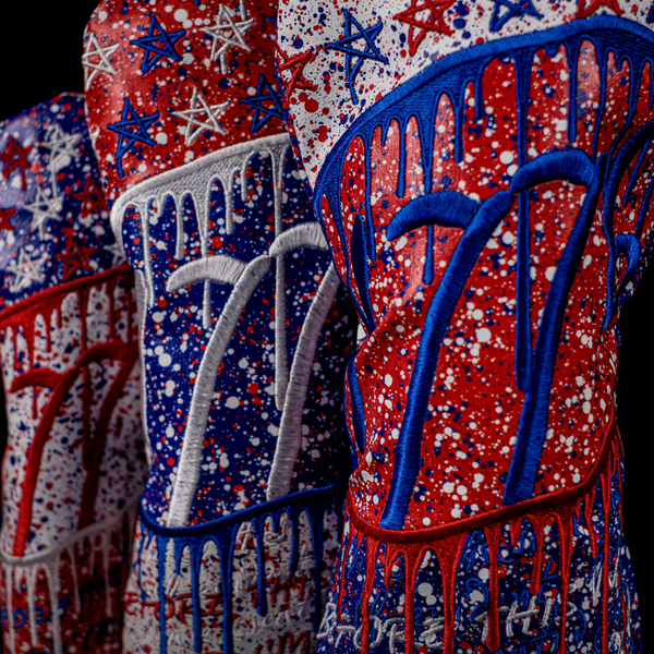 1776 RWB Patriot Splatter Drip Driver / FW Wood / Hybrid