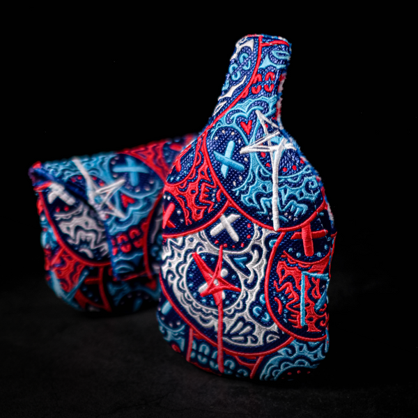 RWB Defaced Starry Eyed Sugar Skull Mallet Cover