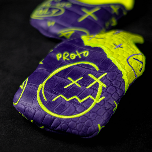 Purple & Neon Genuine Leather OG Alter Ego Mallet Cover