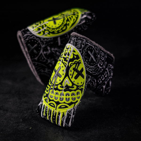 Sugar Skull Drip Neon Croc Blade Cover