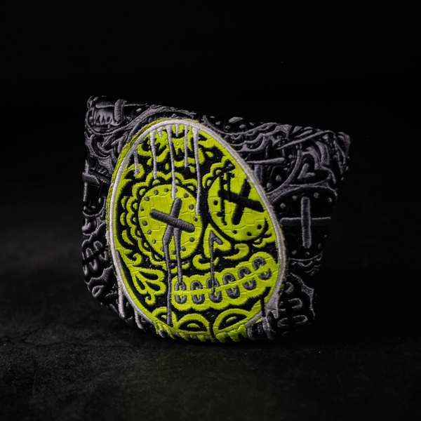 Sugar Skull Drip Neon Croc Mallet Cover