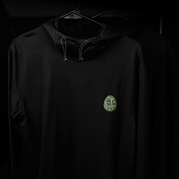 Ollie Hoodie - Black & Neon Yellow Sugar Skull