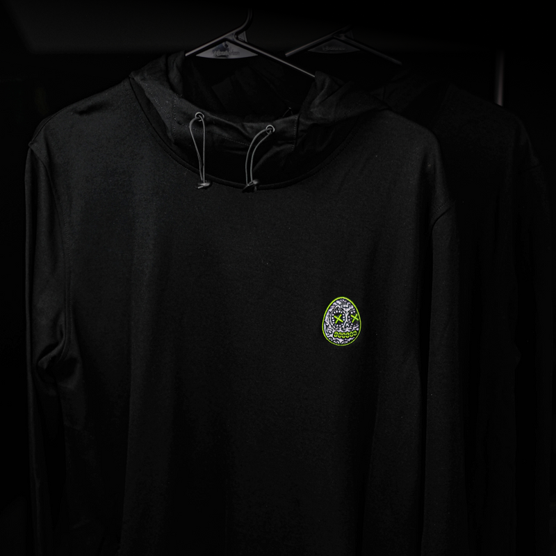 Ollie Hoodie - Black & Neon Yellow Sugar Skull