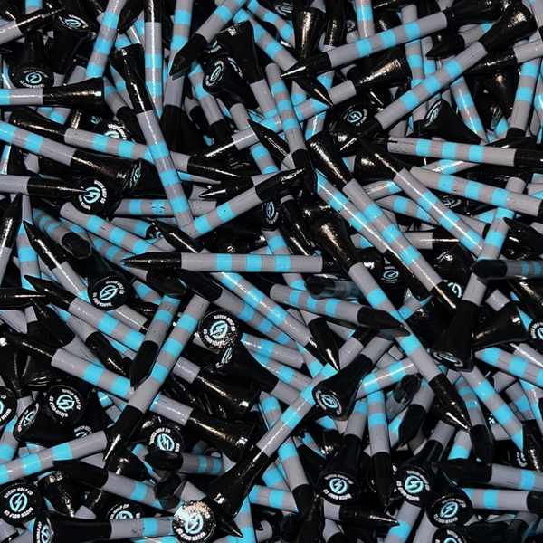 Black Gray & Tiffany Hatch Golf Tees