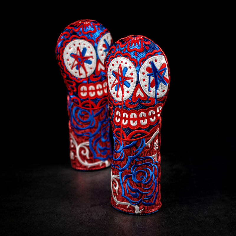 USA Defaced Sugar Skull FW Wood Cover – Hatch Golf Co
