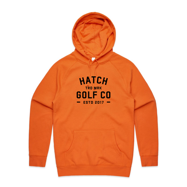 Neon Orange Hatch USA Made Golf Goods Hoodie