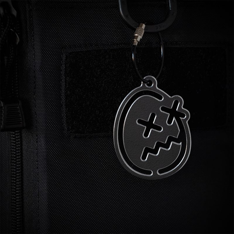 Alter Ego Matte Black Powder Coat Bag Tag