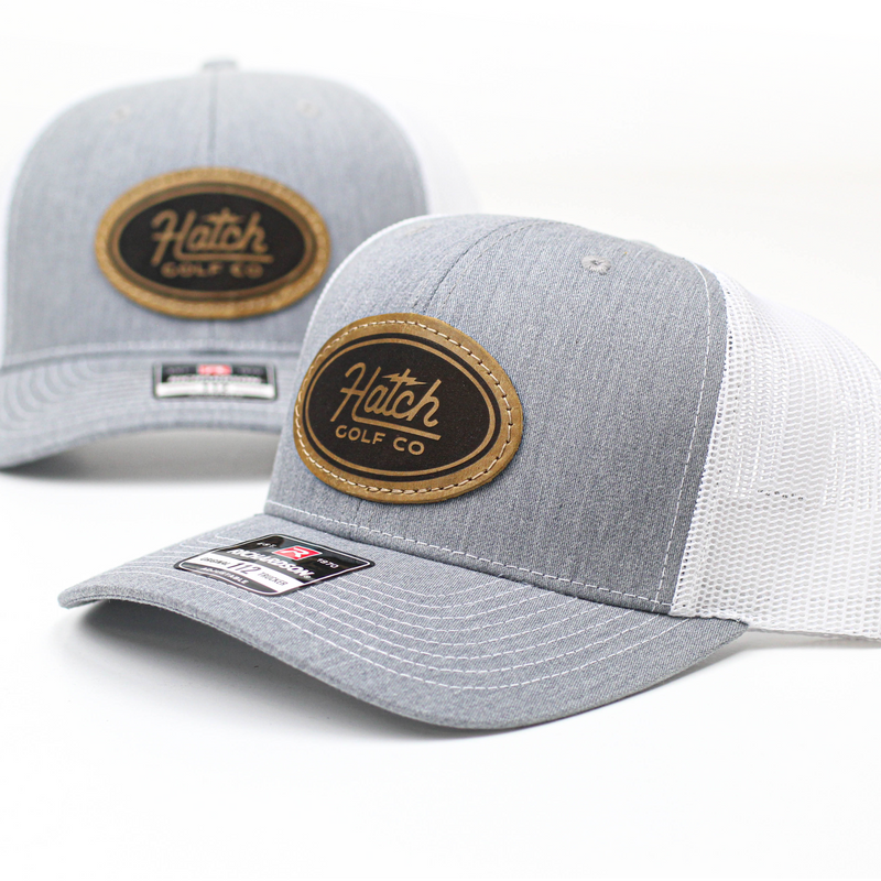 Heather Gray Hatch Lightning Script Patch Hat