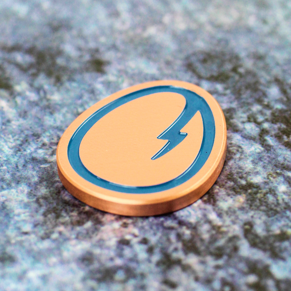 Electric Copper & Blue Ball Marker