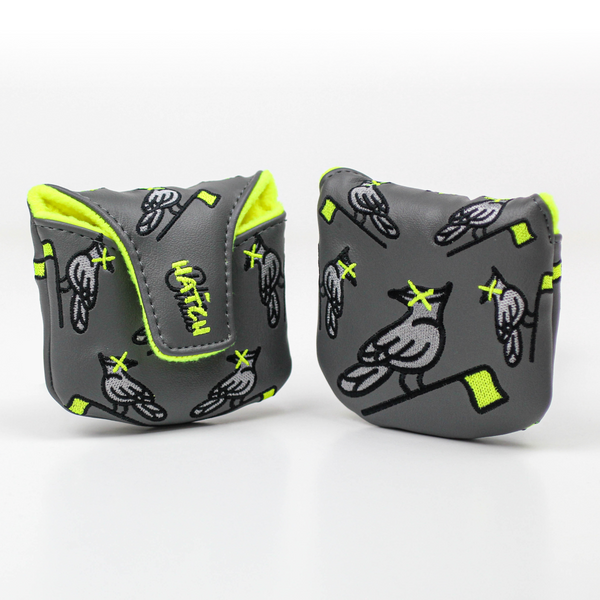 Defaced Blue Birdie Mallet Cover