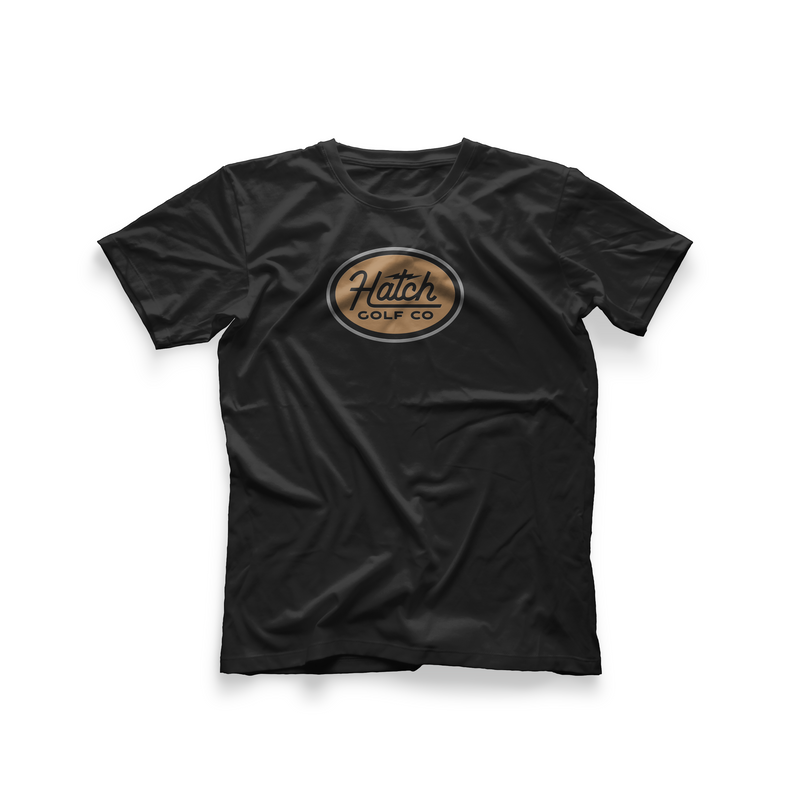 Black Hatch Lightning Script T-Shirt