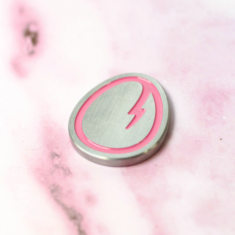 Stainless Steel & Pink Electric Ball Marker